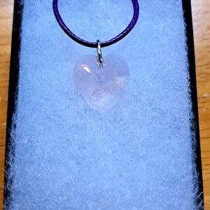 Tenderlight Pink Crystal Heart Necklace